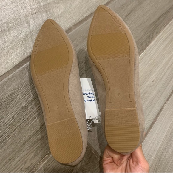 NWT Old Navy Faux Suede Tan Flats Shoes - Picture 4 of 6
